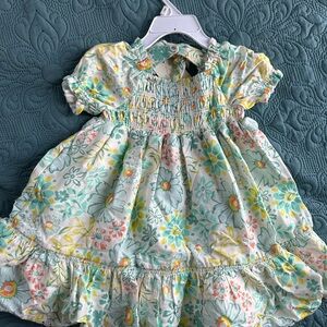 Joie Floral Kids Dress in Green and Yellow